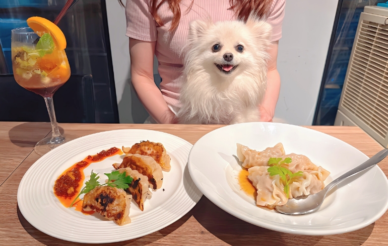 餃子２種とゆめちゃん